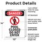 Signmission Pool Closed Do Not Enter Danger Sign, Plastic, 10in W x 14in L, 2PK OS-2PACK-DS-P-1014-V-1636 - alternate 4